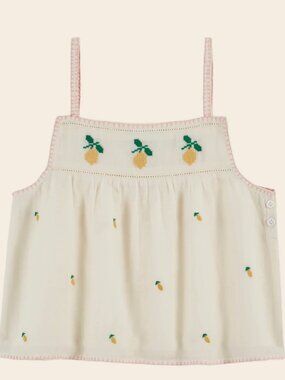 Emile et Ida Embroidered Top, Lemons